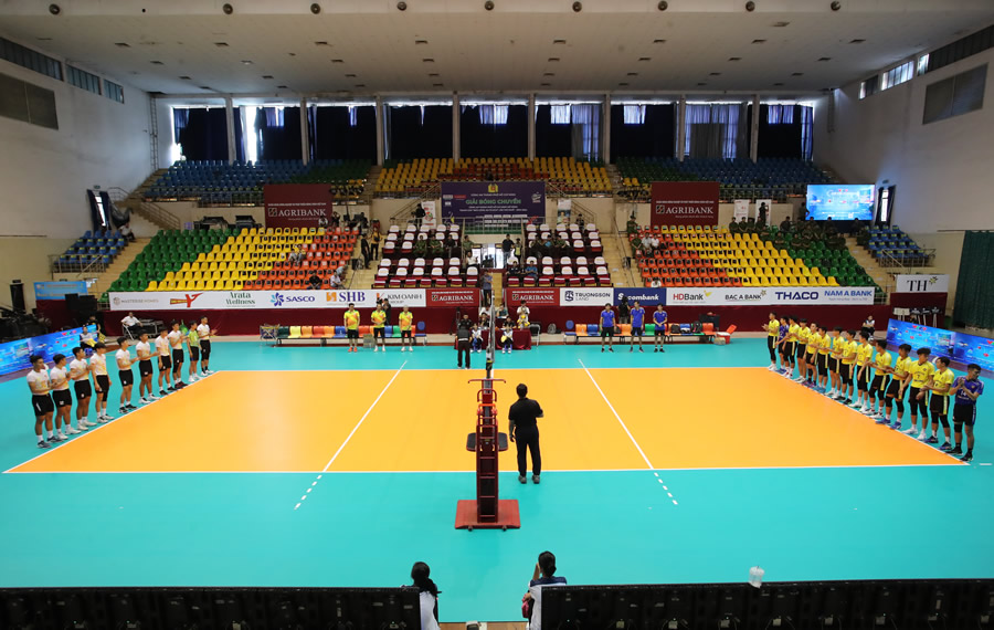 Thi công Sơn sân bóng chuyền tại Vinh Nghệ An